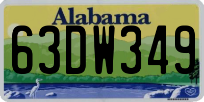 AL license plate 63DW349