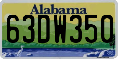 AL license plate 63DW350
