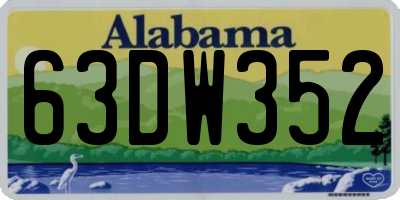 AL license plate 63DW352