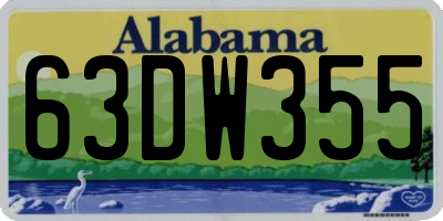 AL license plate 63DW355