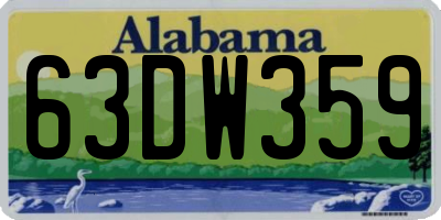 AL license plate 63DW359