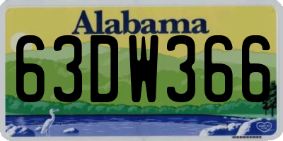 AL license plate 63DW366