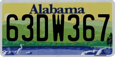 AL license plate 63DW367