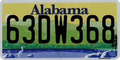 AL license plate 63DW368