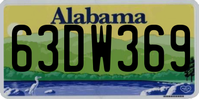 AL license plate 63DW369