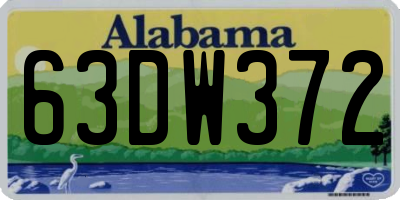 AL license plate 63DW372
