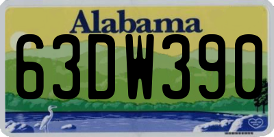 AL license plate 63DW390