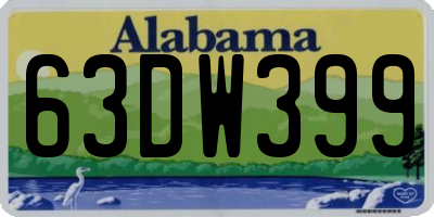 AL license plate 63DW399