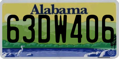 AL license plate 63DW406
