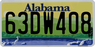 AL license plate 63DW408
