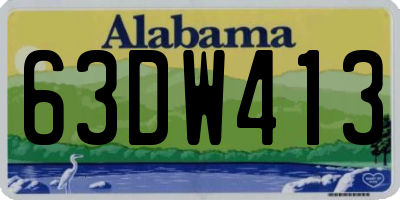 AL license plate 63DW413
