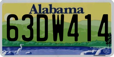 AL license plate 63DW414