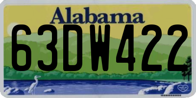 AL license plate 63DW422