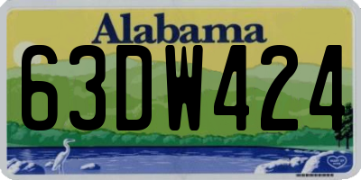 AL license plate 63DW424