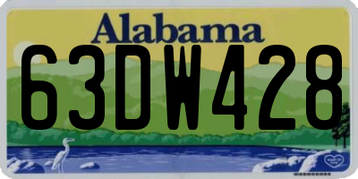 AL license plate 63DW428
