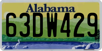 AL license plate 63DW429