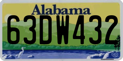 AL license plate 63DW432