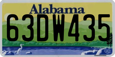 AL license plate 63DW435