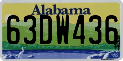 AL license plate 63DW436