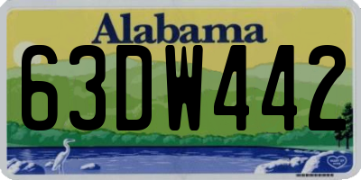 AL license plate 63DW442