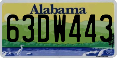 AL license plate 63DW443