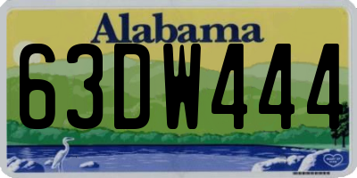 AL license plate 63DW444