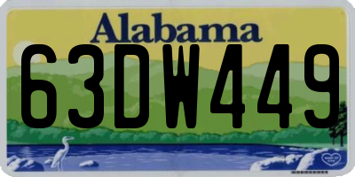 AL license plate 63DW449
