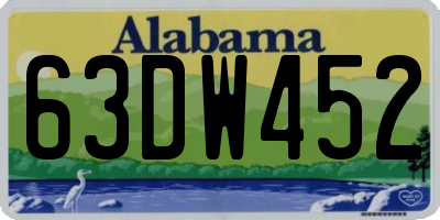 AL license plate 63DW452