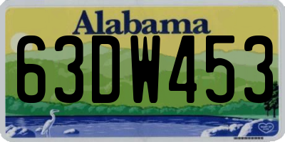AL license plate 63DW453