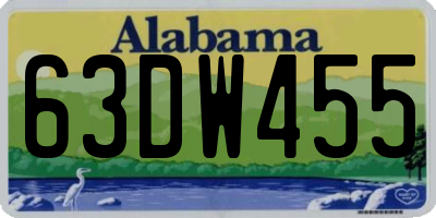 AL license plate 63DW455