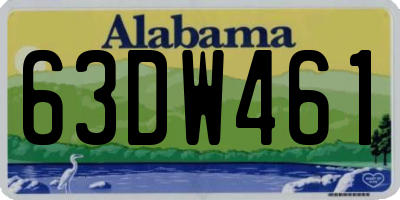 AL license plate 63DW461