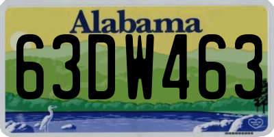 AL license plate 63DW463
