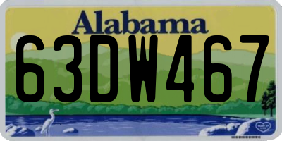 AL license plate 63DW467