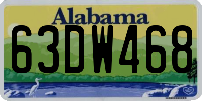 AL license plate 63DW468