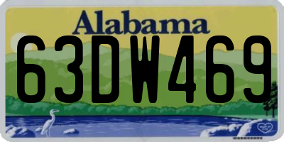 AL license plate 63DW469