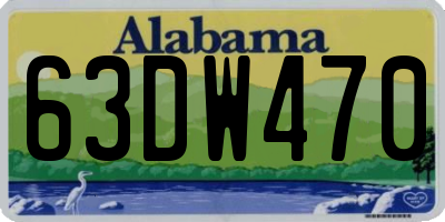 AL license plate 63DW470