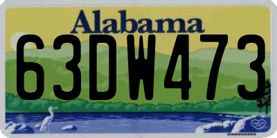 AL license plate 63DW473