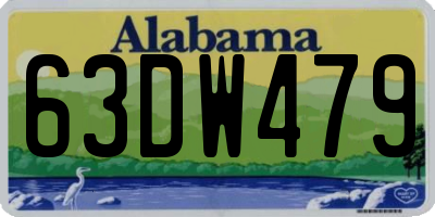 AL license plate 63DW479