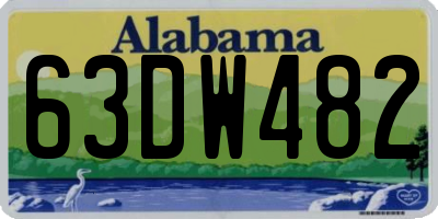 AL license plate 63DW482