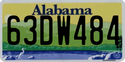 AL license plate 63DW484