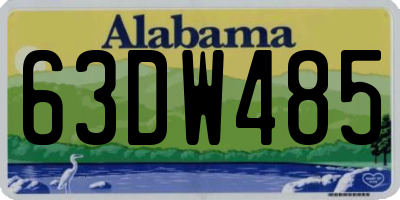 AL license plate 63DW485