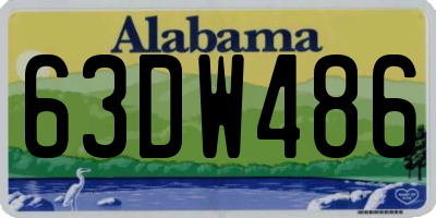AL license plate 63DW486