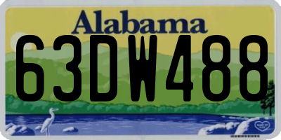AL license plate 63DW488