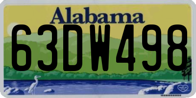 AL license plate 63DW498