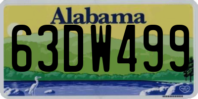 AL license plate 63DW499