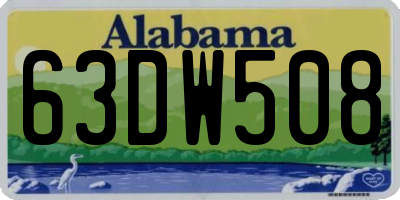 AL license plate 63DW508