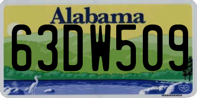 AL license plate 63DW509