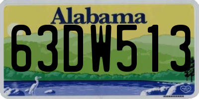 AL license plate 63DW513