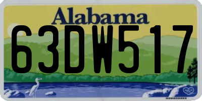 AL license plate 63DW517