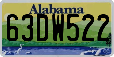 AL license plate 63DW522